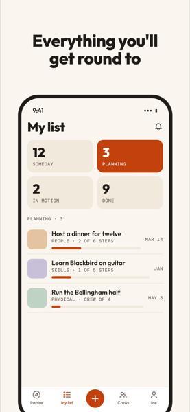 Everything you'll get round to: the My list screen